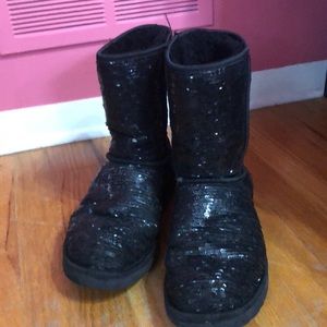 Black Sequined Ugg Boots